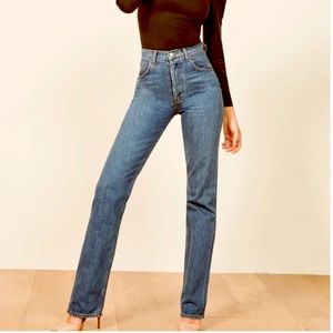 Reformation Teigan High Cigarette in Baltic Wash